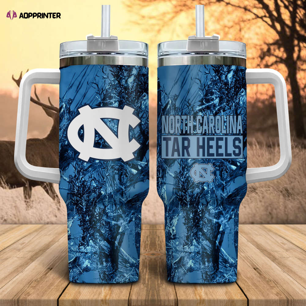 North Carolina Tar Heels NCAA Hunting Personalized Stanley Tumbler 40oz Gift for Fans North Carolina Tar Heels NCAA Hunting Personalized Stanley Tumbler 40oz Gift for Fans
