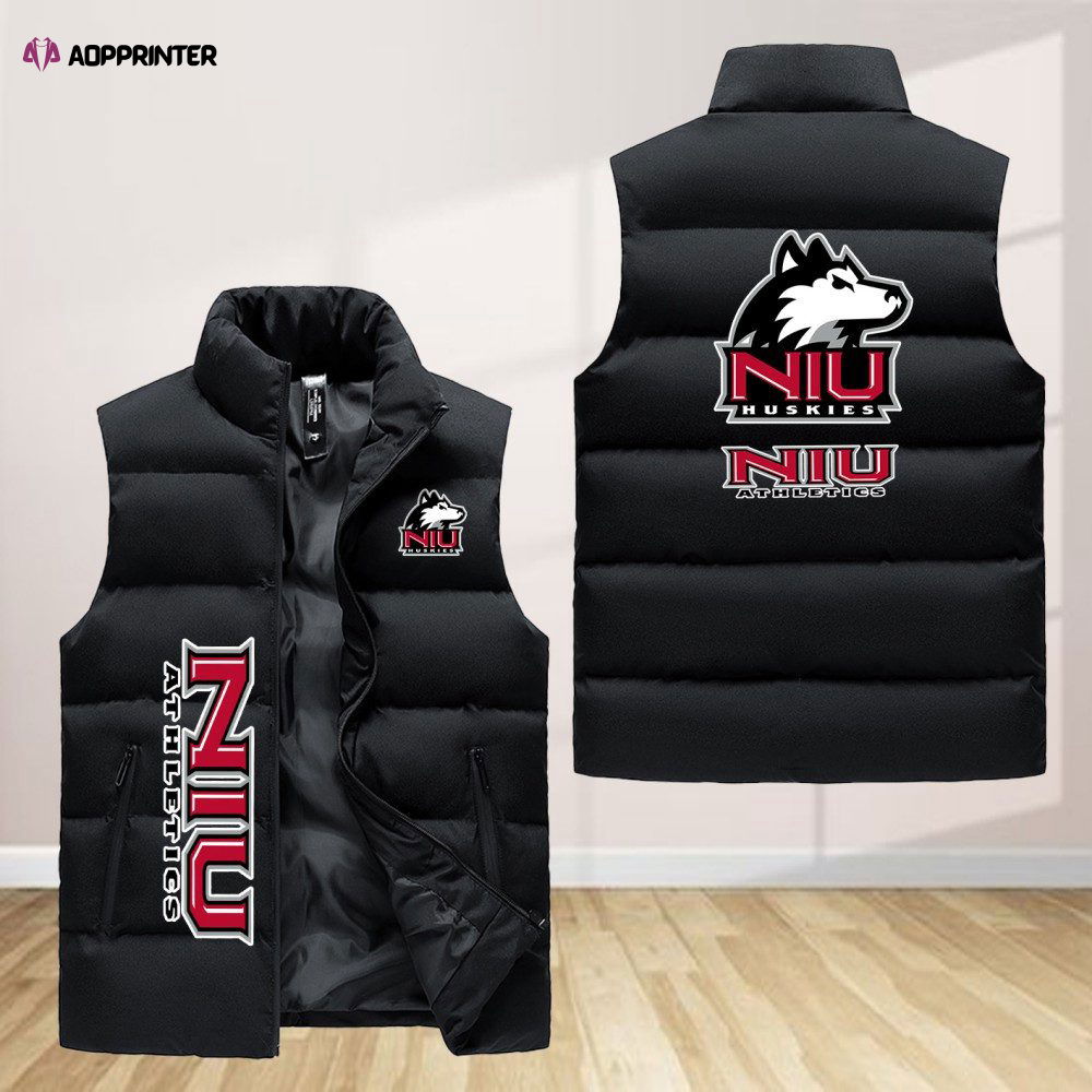 Northern Illinois Huskies Sleeveless Puffer Jacket Custom For Fans Gifts Northern Illinois Huskies Sleeveless Puffer Jacket Custom For Fans Gifts