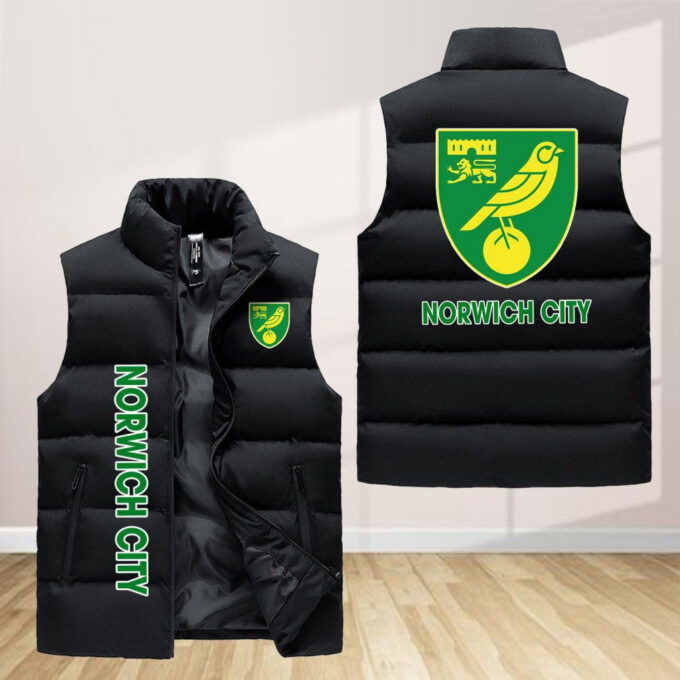 Norwich City Sleeveless Puffer Jacket Custom For Fans Gifts