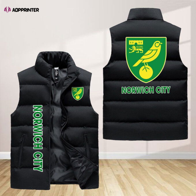 Norwich City Sleeveless Puffer Jacket Custom For Fans Gifts