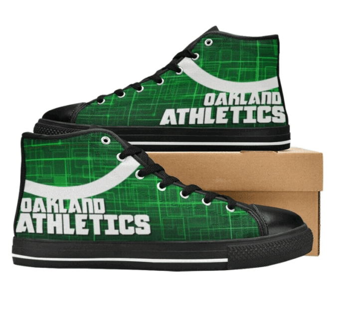 Oakland Athletics MLB Baseball Custom Canvas High Top Shoes