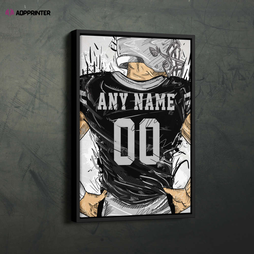 Oakland Raiders Jersey Personalized Jersey NFL Custom Name and Number Canvas Wall Art Home Decor Framed Poster Man Cave Gift Oakland Raiders Jersey Personalized Jersey NFL Custom Name and Number Canvas Wall Art Home Decor Framed Poster Man Cave Gift
