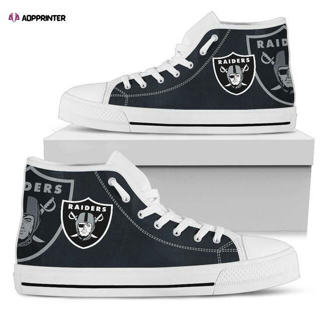 Oakland Raiders NFL Custom Canvas High Top Shoes Oakland Raiders NFL Custom Canvas High Top Shoes