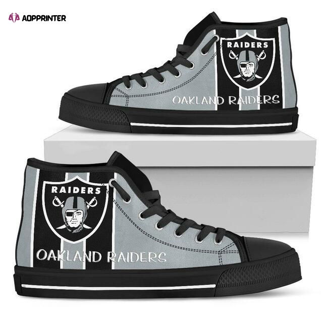 Oakland Raiders NFL Custom Canvas High Top Shoes Oakland Raiders NFL Custom Canvas High Top Shoes