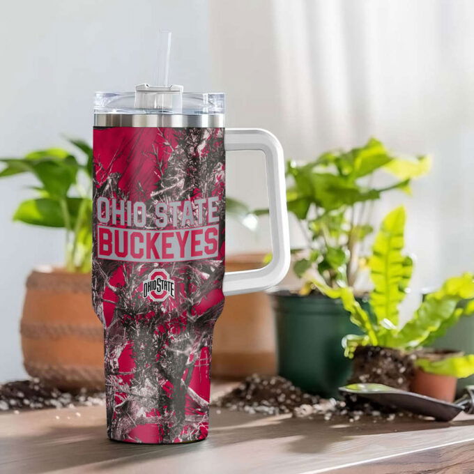 Ohio State Buckeyes NCAA Hunting Personalized Stanley Tumbler 40oz Gift for Fans