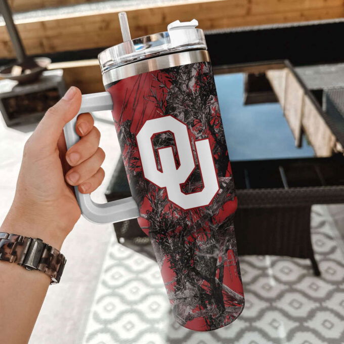 Oklahoma Sooners NCAA Hunting Personalized Stanley Tumbler 40oz Gift for Fans