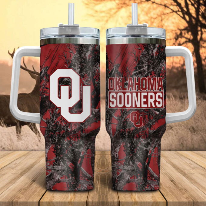 Oklahoma Sooners NCAA Hunting Personalized Stanley Tumbler 40oz Gift for Fans