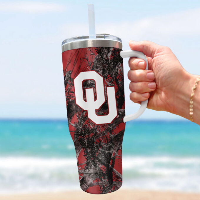 Oklahoma Sooners NCAA Hunting Personalized Stanley Tumbler 40oz Gift for Fans