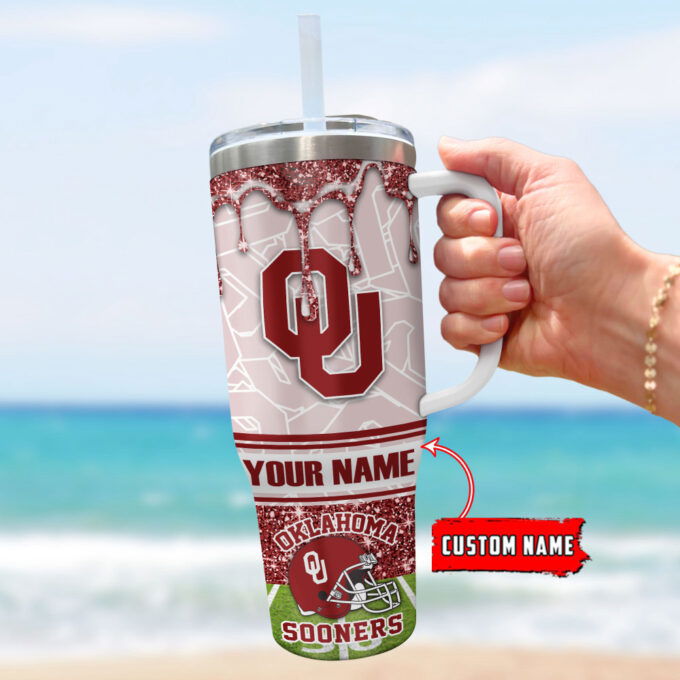 Oklahoma Sooners NCAA Personalized Stanley Tumbler 40oz Gift for Fans