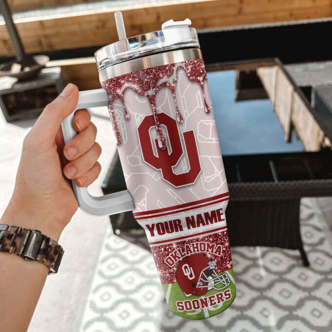 Oklahoma Sooners NCAA Personalized Stanley Tumbler 40oz Gift for Fans