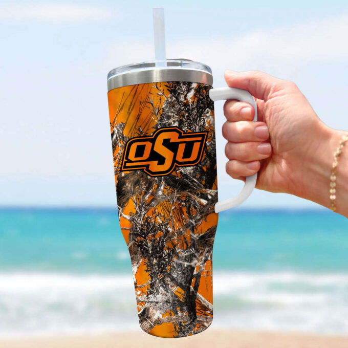 Oklahoma State Cowboys NCAA Hunting Personalized Stanley Tumbler 40oz Gift for Fans