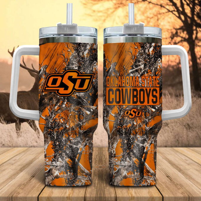 Oklahoma State Cowboys NCAA Hunting Personalized Stanley Tumbler 40oz Gift for Fans