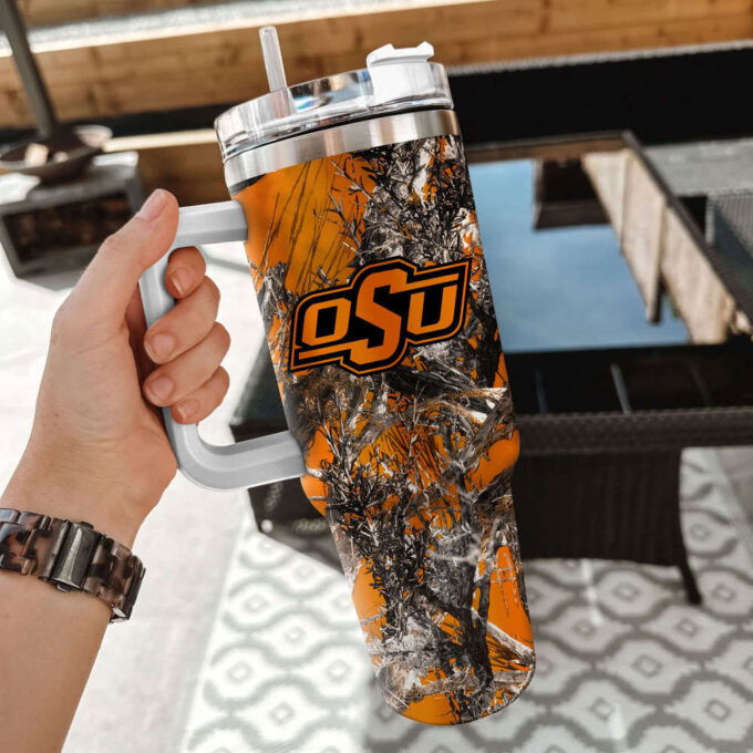 Oklahoma State Cowboys NCAA Hunting Personalized Stanley Tumbler 40oz Gift for Fans
