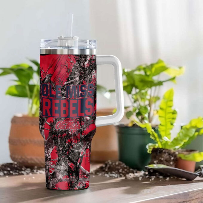 Ole Miss Rebels NCAA Hunting Personalized Stanley Tumbler 40oz Gift for Fans
