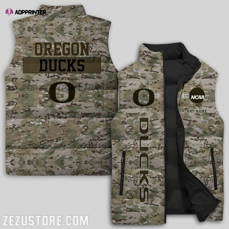 Oregon Ducks NCAA Sleeveless Puffer Jacket Custom For Fans Gifts Oregon Ducks NCAA Sleeveless Puffer Jacket Custom For Fans Gifts