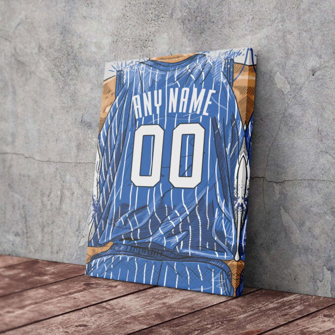 Orlando Magic Jersey Personalized Jersey NBA Custom Name and Number Canvas Wall Art Home Decor Framed Poster Man Cave Gift
