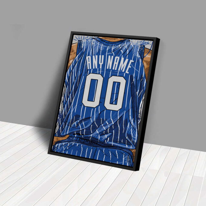 Orlando Magic Jersey Personalized Jersey NBA Custom Name and Number Canvas Wall Art Home Decor Framed Poster Man Cave Gift
