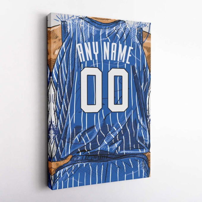 Orlando Magic Jersey Personalized Jersey NBA Custom Name and Number Canvas Wall Art Home Decor Framed Poster Man Cave Gift