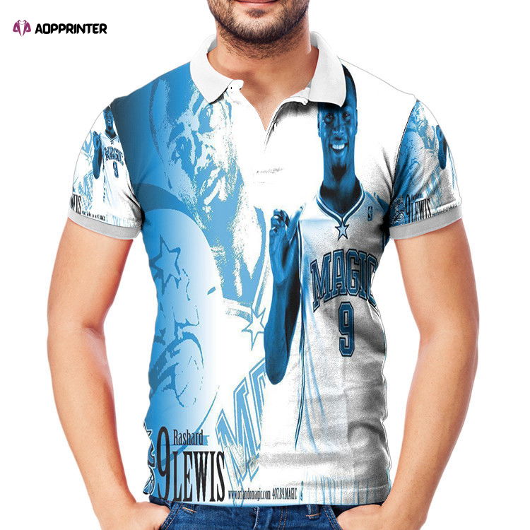 Orlando Magic Rashard Lewis1 3D Gift for Fans Polo Shirt Orlando Magic Rashard Lewis1 3D Gift for Fans Polo Shirt