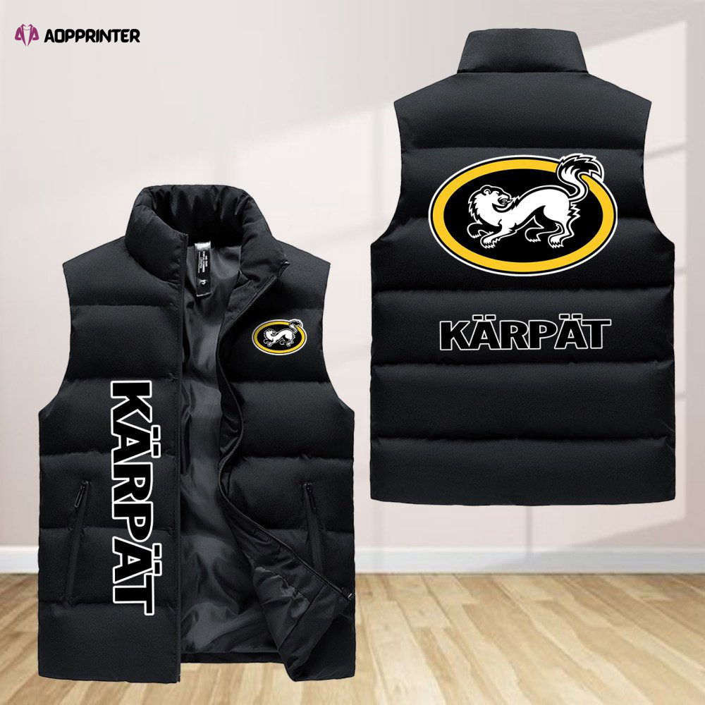 Oulun Karpat Sleeveless Puffer Jacket Custom For Fans Gifts Oulun Karpat Sleeveless Puffer Jacket Custom For Fans Gifts