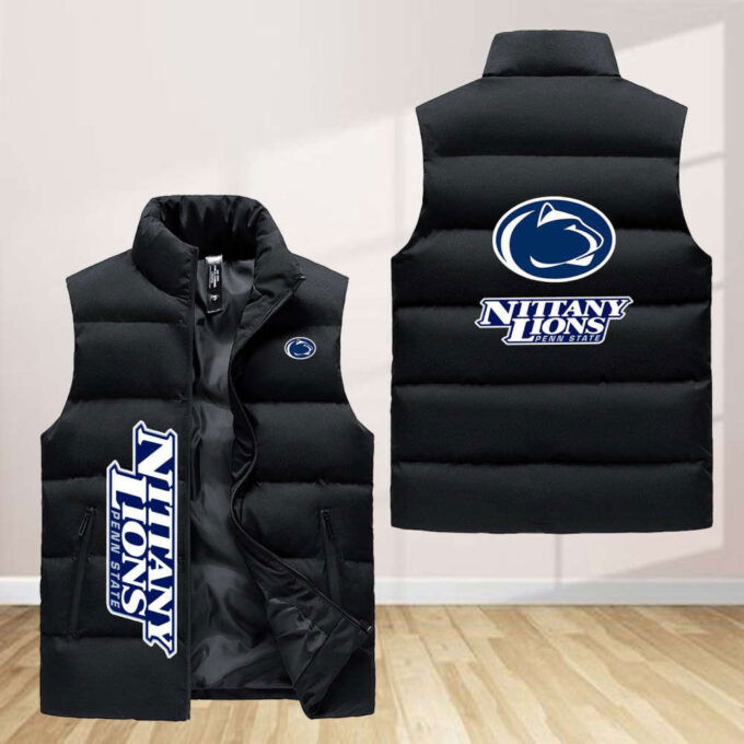 Penn State Nittany Lions Sleeveless Puffer Jacket Custom For Fans Gifts