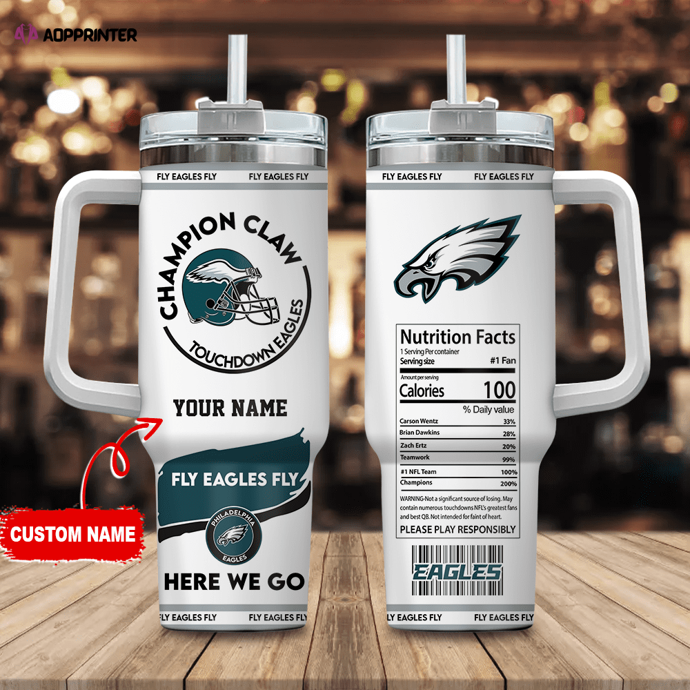 Philadelphia Eagles Champion Claw NFL Personalized Stanley Tumbler 40Oz Gift for Fans Philadelphia Eagles Champion Claw NFL Personalized Stanley Tumbler 40Oz Gift for Fans
