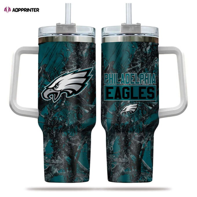 Philadelphia Eagles NFL Hunting Personalized Stanley Tumbler 40oz Gift for Fans