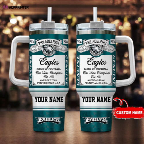 Cart 3 Philadelphia Eagles NFL Kings Of Football Personalized Stanley Tumbler 40oz Gift for Fans