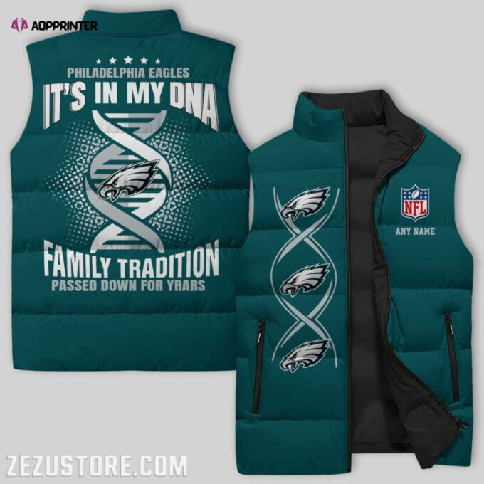 Philadelphia Eagles NFL Sleeveless Puffer Jacket Custom For Fans Gifts