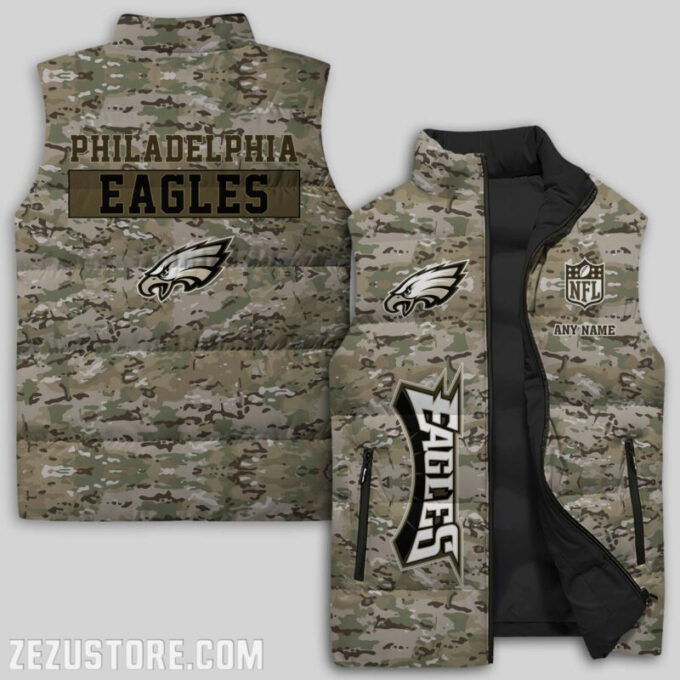 Philadelphia Eagles NFL Sleeveless Puffer Jacket Custom For Fans Gifts