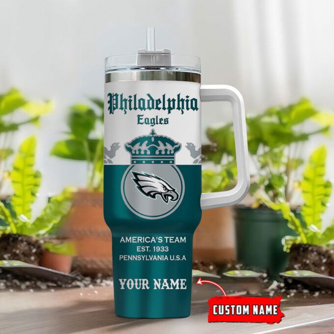 Philadelphia Eagles Personalized NFL Corona Extra 40oz Stanley Tumbler Gift for Fans