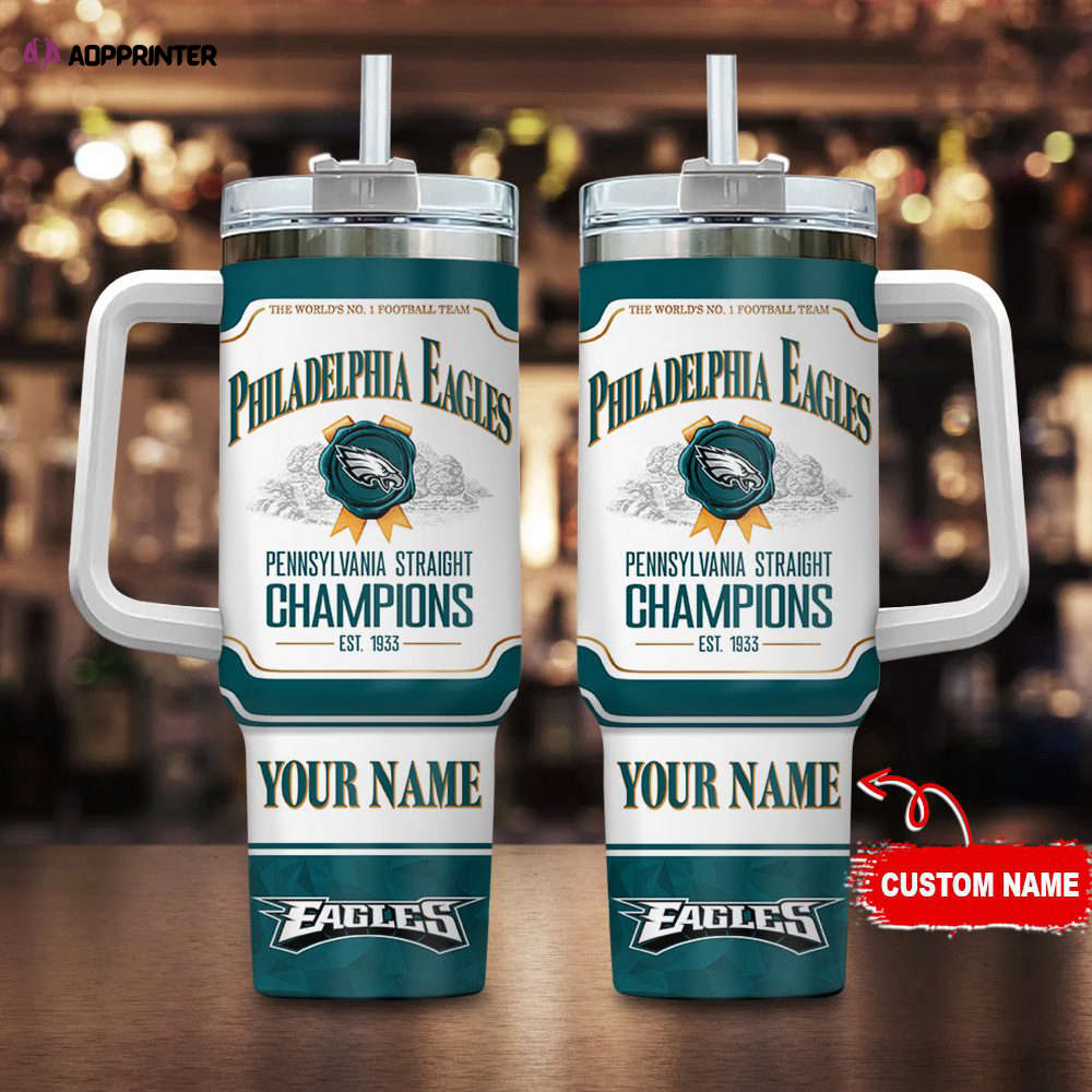 Philadelphia Eagles Personalized The World’s No 1 Football Team NFL Jim Beam 40oz Stanley Tumbler Gift for Fans Philadelphia Eagles Personalized The World’s No 1 Football Team NFL Jim Beam 40oz Stanley Tumbler Gift for Fans