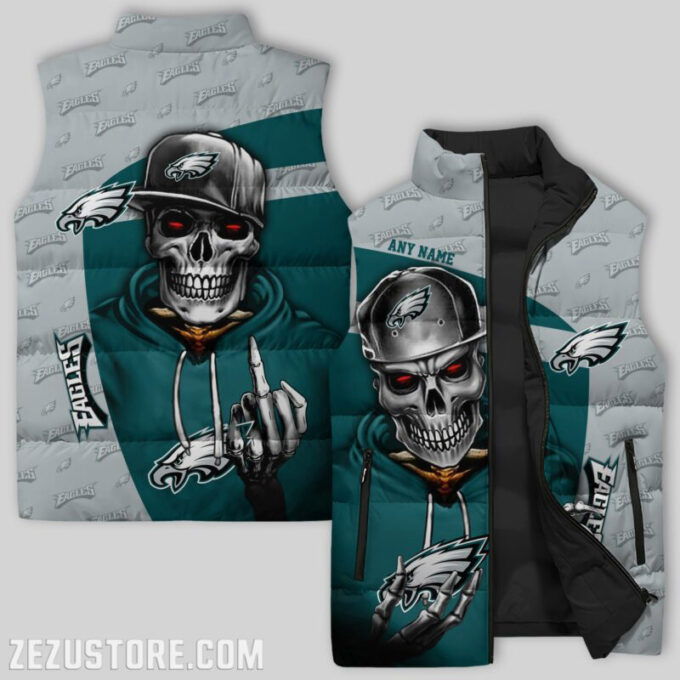 Philadelphia Eagles Sleeveless Puffer Jacket Custom For Fans Gifts