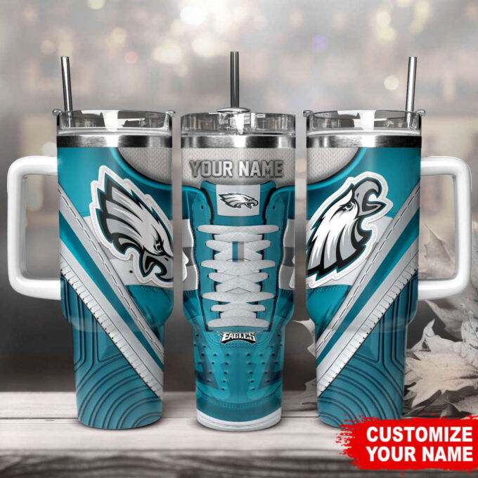 Philadelphia Eagles Sneaker NFL Personalized Stanley Tumbler 40Oz Gift for Fans