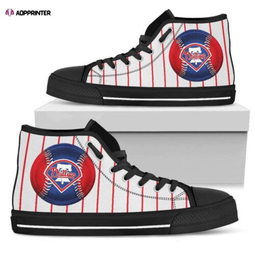 Cart 5 Philadelphia Phillies MLB Baseball Custom Canvas High Top Shoes
