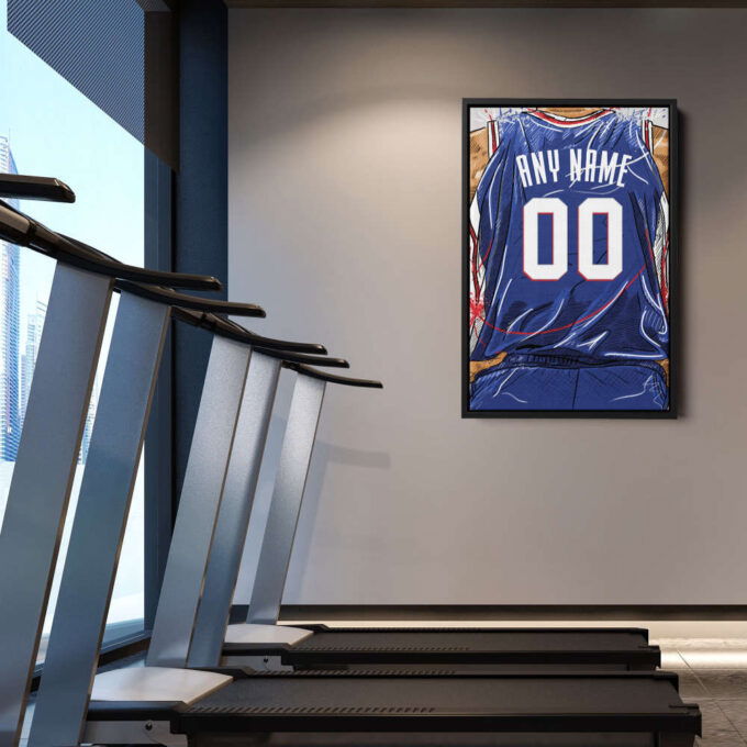 Phoenix Suns Jersey Personalized Jersey NBA Custom Name and Number Canvas Wall Art Home Decor Framed Poster Man Cave Gift