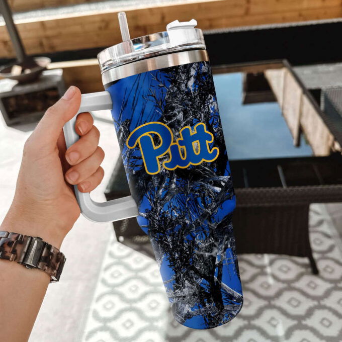 Pittsburgh Panthers NCAA Hunting Personalized Stanley Tumbler 40oz Gift for Fans