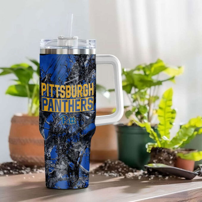 Pittsburgh Panthers NCAA Hunting Personalized Stanley Tumbler 40oz Gift for Fans