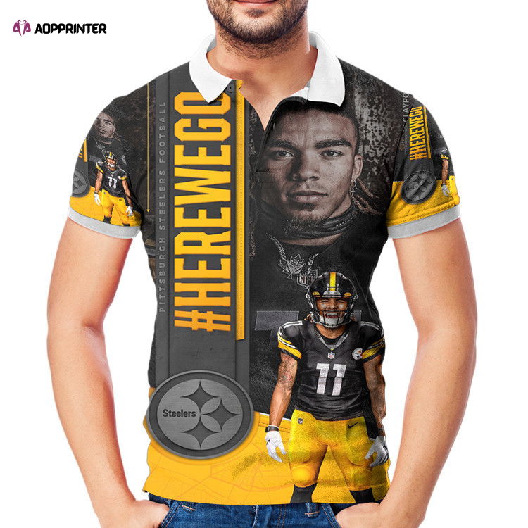 Pittsburgh Steelers Chase Claypool no11 m2 3D Gift for Fans Polo Shirt Pittsburgh Steelers Chase Claypool no11 m2 3D Gift for Fans Polo Shirt