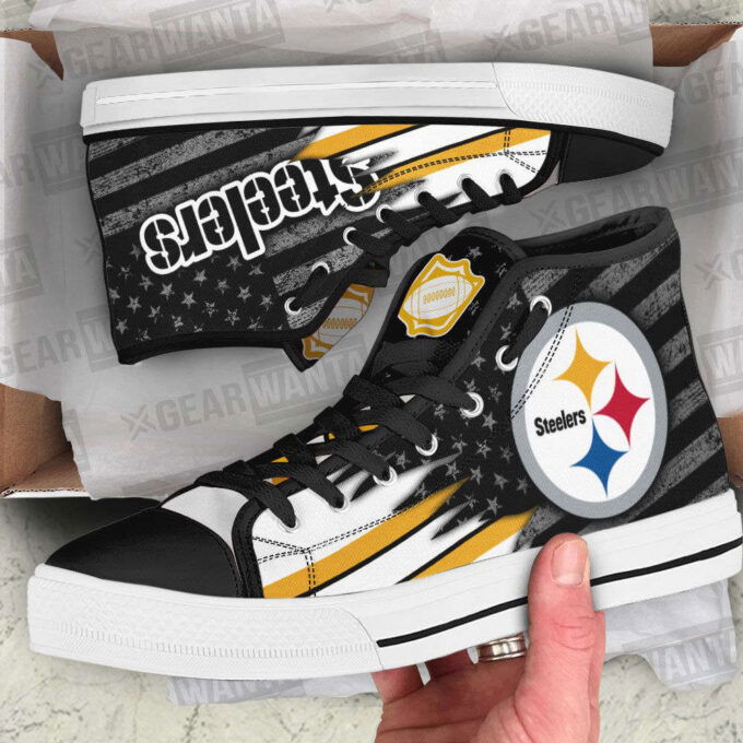 Pittsburgh Steelers High Top Sneakers Custom Shoes For Fans