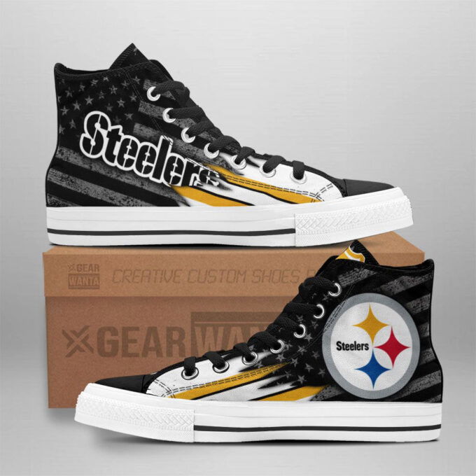 Pittsburgh Steelers High Top Sneakers Custom Shoes For Fans