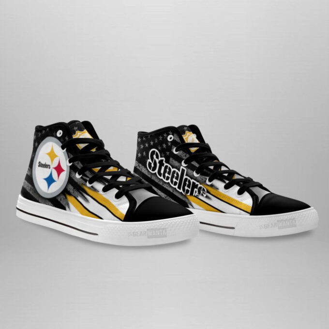 Pittsburgh Steelers High Top Sneakers Custom Shoes For Fans