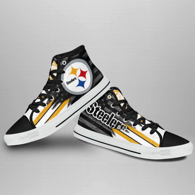 Pittsburgh Steelers High Top Sneakers Custom Shoes For Fans