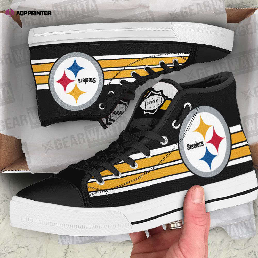 Pittsburgh Steelers High Top Sneakers Custom Shoes For Fans Pittsburgh Steelers High Top Sneakers Custom Shoes For Fans