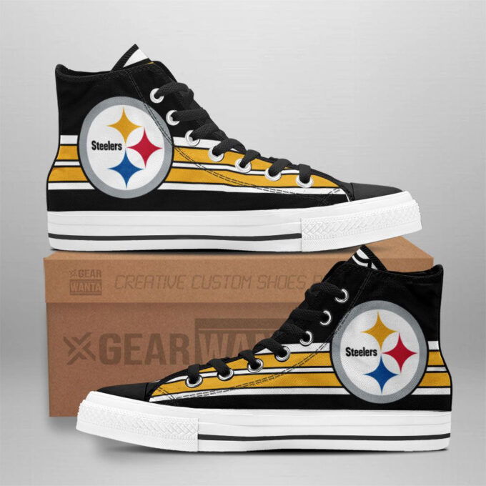 Pittsburgh Steelers High Top Sneakers Custom Shoes For Fans