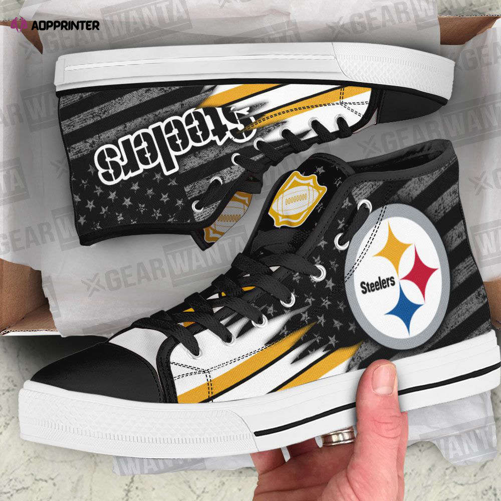 Pittsburgh Steelers High Top Sneakers Custom Shoes For Fans Pittsburgh Steelers High Top Sneakers Custom Shoes For Fans