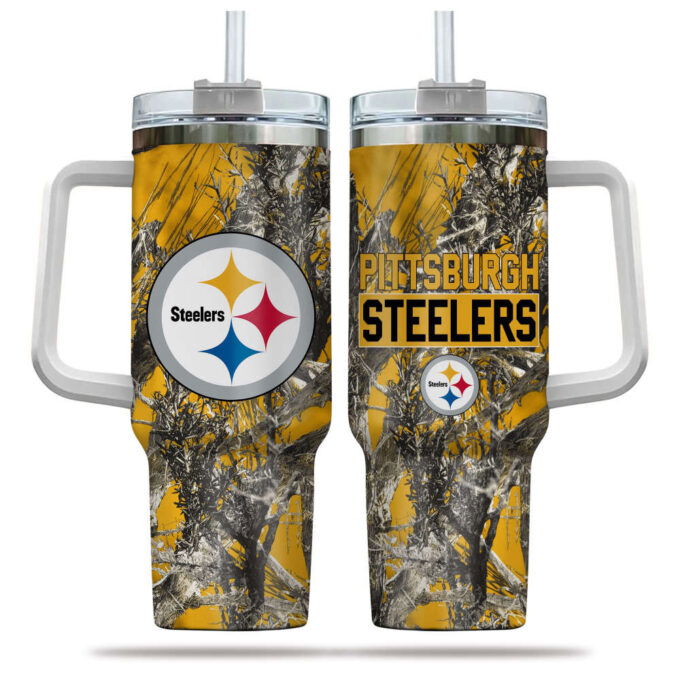 Pittsburgh Steelers NFL Hunting Personalized Stanley Tumbler 40oz Gift for Fans