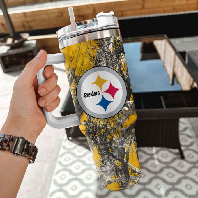 Pittsburgh Steelers NFL Hunting Personalized Stanley Tumbler 40oz Gift for Fans