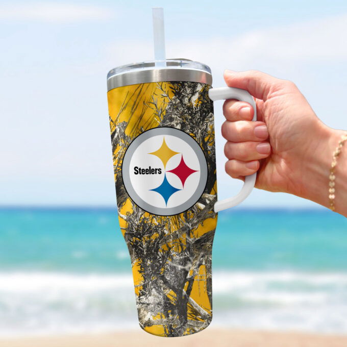 Pittsburgh Steelers NFL Hunting Personalized Stanley Tumbler 40oz Gift for Fans