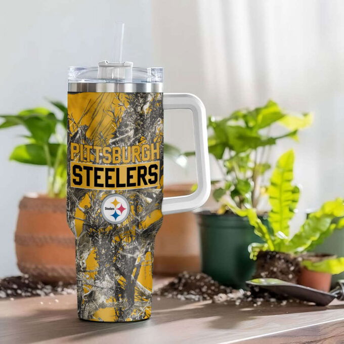 Pittsburgh Steelers NFL Hunting Personalized Stanley Tumbler 40oz Gift for Fans
